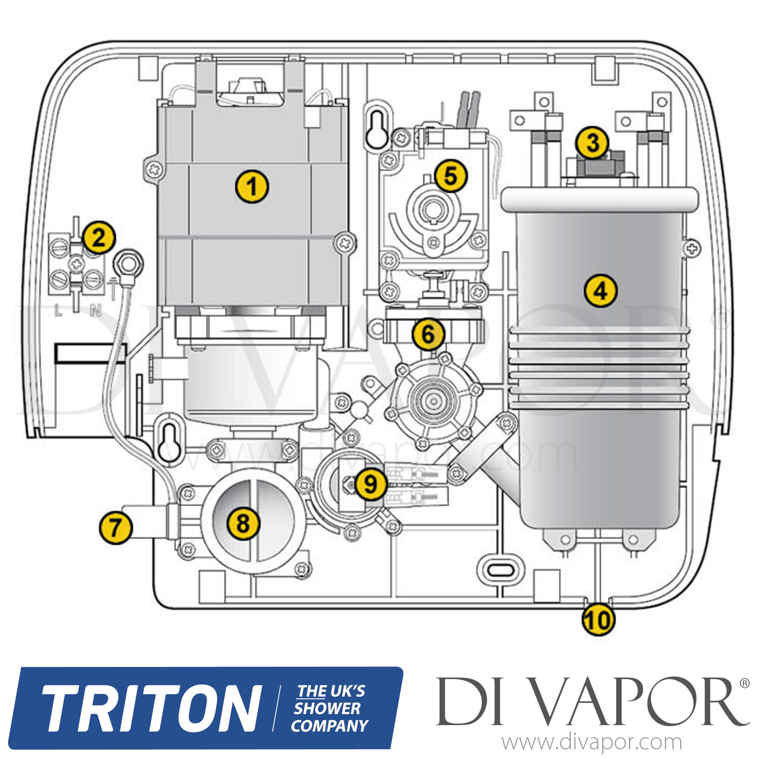 Triton Aspirante Pumped Electric Shower Spare Parts Tr Dv 719